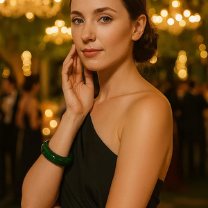 Bracelets ronds larges en résine acrylique naturelle colorée, style ethnique irrégulier, en bois épais, tendance pour femme, pour soirée, par AFZA ENTERPRISES - Product Image 5