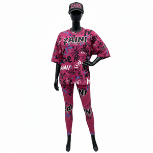 Conjunto Deportivo para Mujer, Camiseta y Leggings, 200 GSM, Tela Elástica de Poliéster y Spandex, Sublimación, Logotipo Personalizado - Product Image 6
