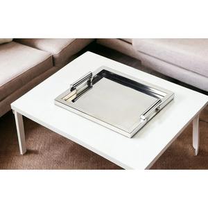 Craft Emporium Exports LCa-260 Bandeja de Servir Rectangular Moderna de Metal Decorativa con Asas, Diseño Art Deco con Patrón de Naturaleza Muerta - Product Image 6