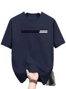 T-shirt tricoté 100 % coton Botex pour homme, coupe décontractée, séchage rapide, respirant, col rond, uni, teint en fil, délavé, 180 g/m² - Product Image 5