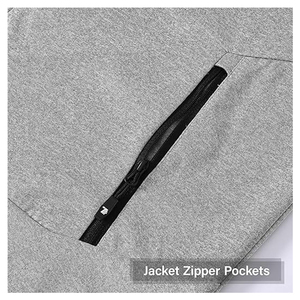 Ensemble de survêtements élégants pour hommes, veste à fermeture éclair intégrale, sweat à capuche, pantalon de sport pour hommes avec poches zippées, confortable - Product Image 5