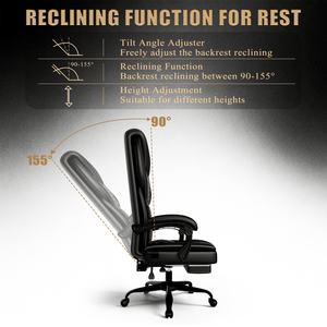 Ergonomic <b>Office</b> Chair with Inflatable Lumbar Support Comfortable Wide <b>Computer</b> Chair Footrest Gaming Chair with S Linked - Product Image 3