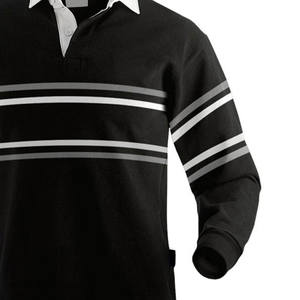 Maillot de rugby vintage personnalisé pour homme, style polo, à rayures cousues, manches longues, pour l'école - Product Image 6