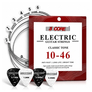 Juego de Cuerdas para Guitarra Electroacústica de 5 Cuerdas Niqueladas con Púas - Product Image 1