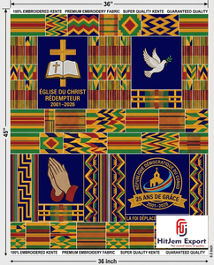 Fabricante de Tela Africana Kente de Lujo, Proveedor de Textiles para Uniformes de Iglesia, Aniversarios y Conveniones - Product Image 2