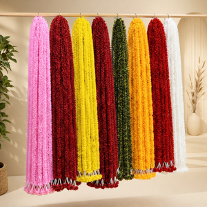 Guirnalda de jazmín artificial ecológica hecha a mano en India, reutilizable para decoración de bodas y mehndi, guirnalda india hecha a mano para festivales. - Product Image 6
