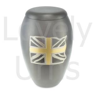 Urna Funeraria de Metal con Diseño de la Bandera del Reino Unido para Cenizas Humanas, Urna Conmemorativa Patriótica Hecha a Mano, Fabricación OEM ODM - Product Image 3