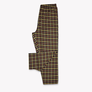 Men's Checkered Cotton Pants Elastic Waist Casual Autumn Wear Straight Fit Midweight Oxford Fabric Spring Wear - Product Image 4