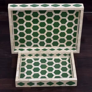 ถาดรองจานแบบคลาสสิกคุณภาพสูง ผลิตจากวัสดุรักษ์โลก พร้อมฐานตั้ง สำหรับโต๊ะอาหาร ปลอดภัยสำหรับเครื่องล้างจาน ขายส่ง ยี่ห้อ AL MALIK CRAFT - Product Image 1