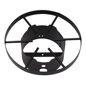 Supporto per Fornello da Esterno 13*32 Pollici in Ferro e Alluminio Nero Rotondo con Treppiede e Friggitrice a Gas Argento per Cucina all'Aperto - Product Image 4