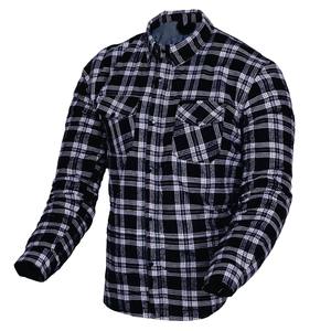 2026 High Quality Abrasion Resistant Breathable Full Sleeve Beaded Unisex % Cotton Motorcycle Flannel <b>Shirt</b> CE Certified - Product Image 2