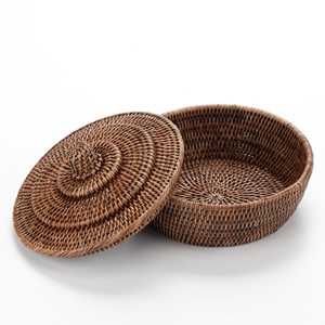 Mini rattan jars for holding trinkets & jewellery supplier sale handwoven jar <b>small</b> <b>lidded</b> <b>box</b> - Product Image 3