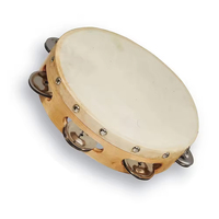 Bulk Supply Musical Instruments 10 Inch Wood Tambourine Sounds Maker Promotional Wood Tambourines In Low MOQ