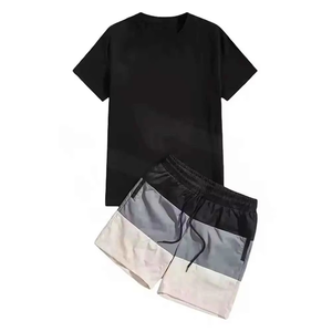 Ensemble de survêtement d'été 2 pièces surdimensionné vintage et écologique pour homme – T-shirts et pantalon de survêtement - Product Image 3