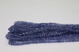 ลูกปัดแทนซาไนต์ธรรมชาติทรงรอนเดลเหลี่ยมเพชรพลอย ขนาด 4 มม. ความยาว 16 นิ้ว สีฟ้า คุณภาพสูง ขายส่งสำหรับทำเครื่องประดับ - Product Image 4