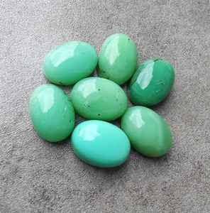 คริสโซเพรส คาโบชองพลอยสีเขียวธรรมชาติรูปวงรีหินหลวมสำหรับทำเครื่องประดับอุปกรณ์งานฝีมือของสะสม - Product Image 2