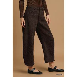 Umgee Pantalon large imprimé léopard pour femme - Product Image 1