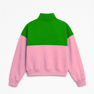 Sudadera con cremallera corta Alpha Kapa Alpha para mujer, jersey casual con cuello simulado y cremallera, suéter con cuello alto y cremallera. - Product Image 4