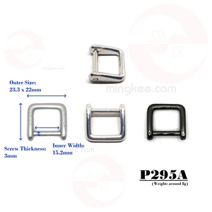 Ming Kee Metal 15mm D Hebilla Aleación de zinc D Anillo para artículos de cuero y bolsos Piezas y accesorios especiales para bolsos - Product Image 2