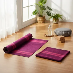 Alfombra de Yoga Premium 100% Algodón - Diseño Rectangular Unisex para Soporte y Comodidad Durante la Práctica de Yoga - Product Image 3