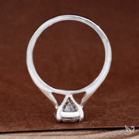 Bague de fiançailles en or blanc 10K avec diamant de laboratoire taille poire certifié IGI, monture cathédrale, forme goutte d'eau, cadeau idéal