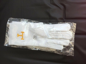 Eastern Star Masonic Lodge Freemasons Cotton White Masonic <b>Gloves</b> Custom cotton <b>gloves</b> Embroidered Custom Cotton Freemasons - Product Image 5