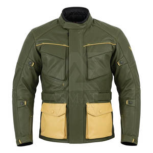 Blouson de moto en cuir avec support dorsal pour homme, vêtement de course automobile, personnalisable, OEM - Product Image 6