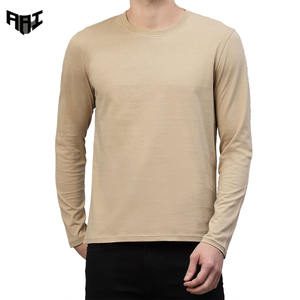 Camiseta de algodón de manga larga de buena calidad, unisex, cuello redondo, corte holgado, estilo urbano, básica, fabricante mayorista, proveedor OEM ODM - Product Image 1