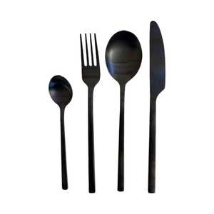 Top Quality Luxury Black Metal Cutlery <b>Set</b> in Wholesale Price For Restaurant Hotel Wedding Use - Product Image 1