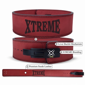 Ceinture de musculation en cuir de qualité supérieure, robuste, réglable, pour haltérophilie et fitness. - Product Image 2