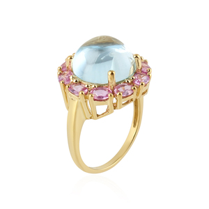 Anillo de Plata de Ley 925 Chapado en Oro con Citrino, Amatista y Múltiples Piedras Preciosas, el Más Nuevo y Popular, para Fiestas y Eventos de Moda - Product Image 6