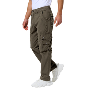 Men's High Waist Custom Logo Cargo Pants with Side Pockets Autumn Multi Colors Trousers Regular Fit Casual Pants for Men - Product Image 1