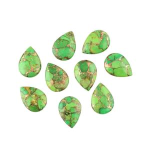 Turquesa Cobre Verde Natural de la Mejor Calidad, Cuarzo de 12x16mm, Forma de Pera Lisa, Briolette Suelta para Fabricación de Joyas al por Mayor - Product Image 1