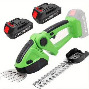 Cortasetos Eléctrico 2 en 1 de 21V, Tijeras Inalámbricas para Césped y Arbustos, Recortadora de Setos Portátil a Batería - Product Image 1