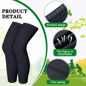 Manchons de compression haute performance pour les jambes, pour le jogging, la course à pied, l'athlétisme longue distance, respirants, en tissu à séchage rapide - Product Image 2
