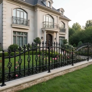 Portail en fer de style classique avec motifs décoratifs et revêtement antirouille ; facile à assembler et adapté au jardin - Product Image 2