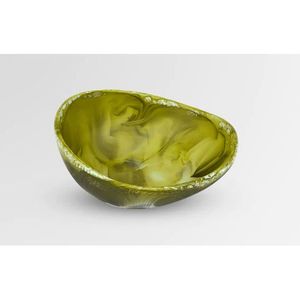Bol décoratif en résine effet marbre de qualité supérieure, bol élégant pour la décoration de la maison, bol centre de table contemporain en résine - Product Image 1
