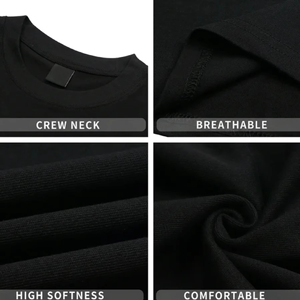 <b>Black</b> Color Men's T-Shirts Summer Clothing Wear Short Sleeve Tees Top Male Relaxed Fit O-Neck <b>TShirt</b> For Men - Product Image 5