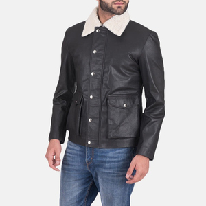 Veste en cuir véritable pour homme de haute qualité, style décontracté chic, en cuir de cheval, nouvelle veste de moto pour homme - Product Image 3