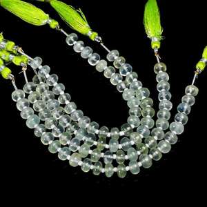 Cuentas de prehnita natural lisas en forma de rondel de 7-7.5mm, hebras perforadas sueltas para la fabricación de joyas, collares y pulseras al por mayor. - Product Image 5