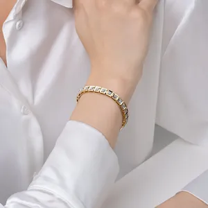 chocolate round lab grown diamond tennis <b>bracelet</b> 10k yellow gold fancy brown <b>gem</b> <b>stone</b> link chain fine jewelry fine jewelry - Product Image 4