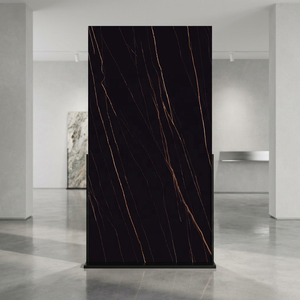 Losa de piedra sinterizada negra cósmica, encimera de cocina de alto brillo antiarañazos, azulejos de porcelana de aspecto de mármol sin esmaltar - Product Image 5