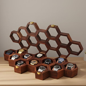 Caja de Madera para Relojes con Grabado Personalizado, Organizador de Almacenamiento de Relojes de Madera con Cerradura de AYAANS - Product Image 2