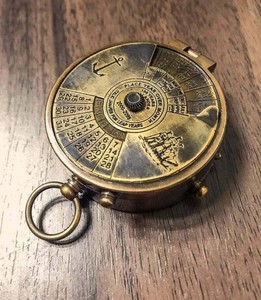 Brass Compass Vintage Finish Kelvin Hughes 100 Year <b>Calendar</b> Compasses Lid Compass Directional & Navigational Tool - Product Image 6
