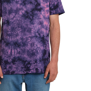 Camiseta Tie Dye Morado Azul Rosa Unisex, Ropa Urbana de Verano, Logotipo Personalizado, Algodón Suave, Camiseta Informal de Primera Calidad OEM - Product Image 4