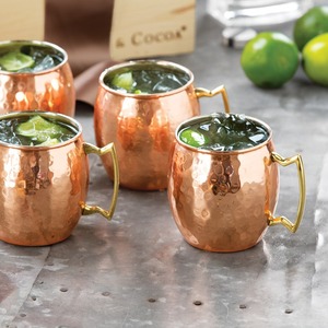 Designer Copper Tumbler with Handle Contemporary Drinkware Mug for <b>Tea</b> Coffee and Cocktail Serving Use - Product Image 4