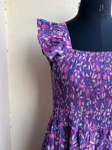 Vestido Indio de Algodón Estampado a Mano, 100% Algodón, Vestido Largo con Cuello Cuadrado y Bordado Floral - Product Image 6