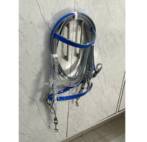 Juego de Brida para Caballo de PVC Azul Grisáceo con Riendas a Juego, Duradero, Impermeable, Ajustable, con Accesorios de Acero Inoxidable, Disponible en 4 Tamaños - Product Image 3