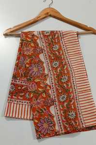 Pareo de algodón estampado a mano, estilo bohemio, ligero, para la playa, pareo de verano, ecológico, hecho a mano. - Product Image 1