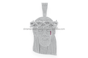 Colgante de Jesús Grande con Diamantes de Imitación, Chapado en Oro, Plata 925, Joyería Hip Hop Personalizada para Hombre, Venta al por Mayor - Product Image 5